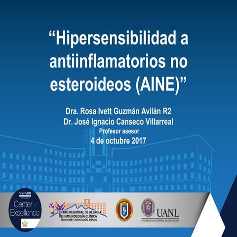 Hipersensibilidad a antiinflamatorios no esteroideos