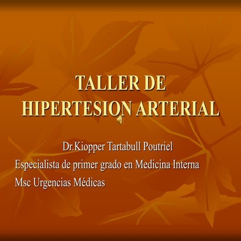 Hipertensión arterial