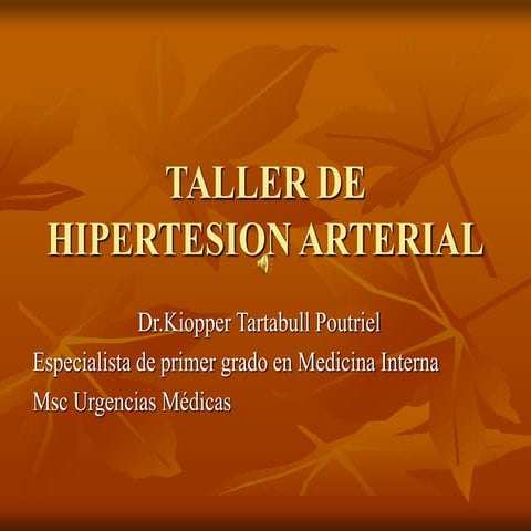 Hipertensión arterial