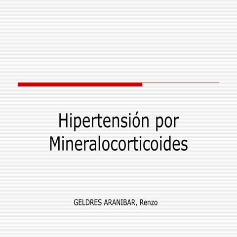 Hipertensión por mineralocorticoides