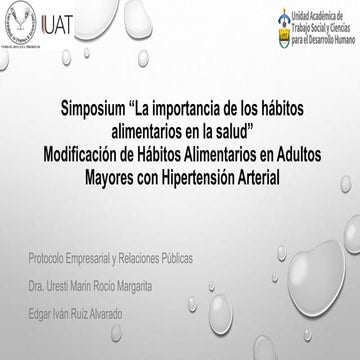 Modificacion de Habitos Alimentarios en Adultos Mayores con Hipertension Arte...