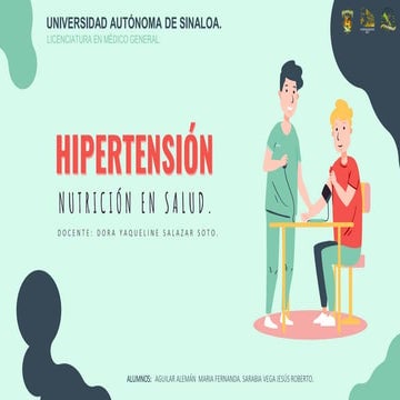 Hipertensión en nutrición. 
