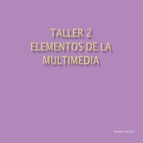 Elementos de la multimedia | PDF