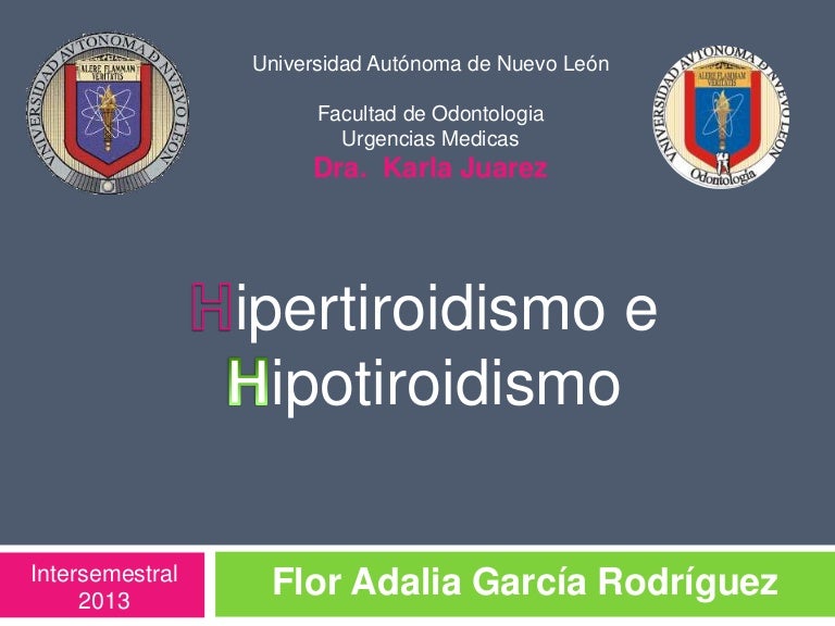 hipertiroidismo e hipotiroidismo ppt Hipotiroidismo ppt.