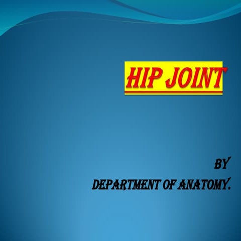 Anatomy of Hip joint | PPT