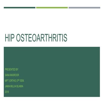 Hip osteoarthritis