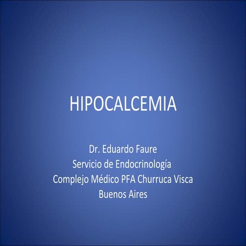 Hipocalcemia