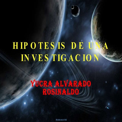 Hipotesis De Una Investigacion