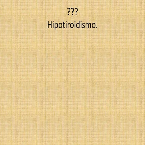 Hipotiroidismo y depresion