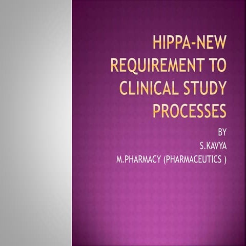 Hippa new requirement to clinical study processes