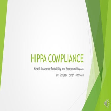 HIPPA COMPLIANCE (SANJEEV.S.BHARWAN)