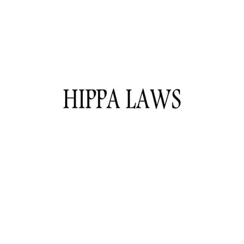 Hippa laws