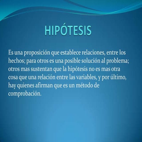 Hipótesis