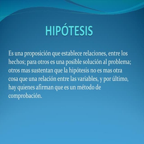 Hipótesis