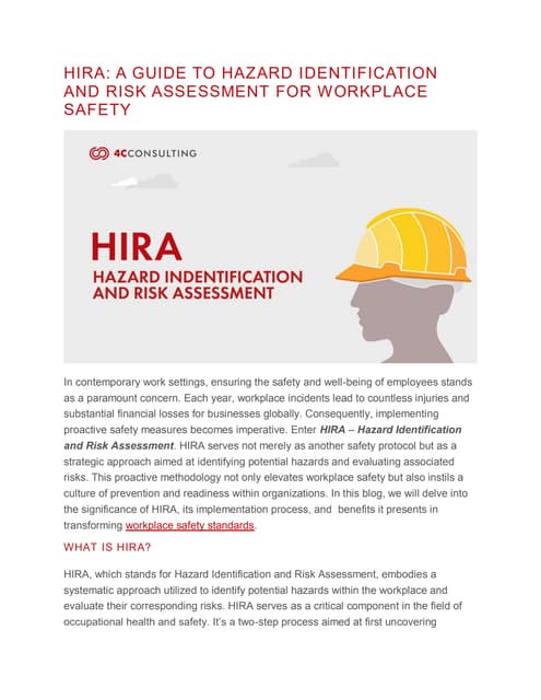Hazard Identification Risk Assessment 6 Crucial Steps Unveiled pdf Hazard Identification Risk Assessment 6 Crucial Steps Unveiled pdf