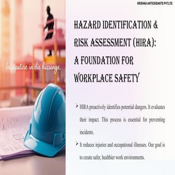 HIRA (hazard identification risk assessment) | PDF