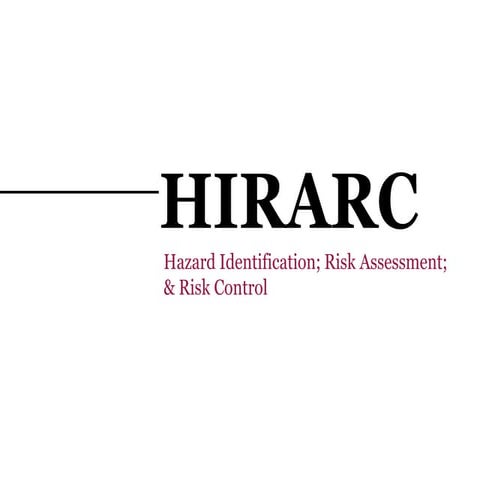 HIRA (hazard identification risk assessment) | PDF