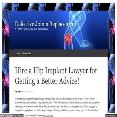 Hire a hip implant lawyer for getting a better advice!
