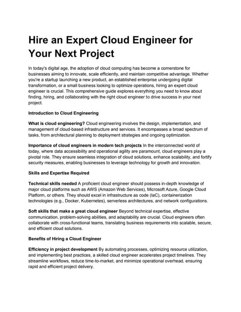 Hire an Expert Cloud Engineer for Your Next Project.pdf