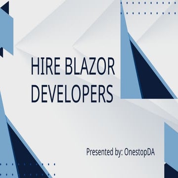 Hire Expert Blazor Developers | Scalable Solutions by OnestopDA