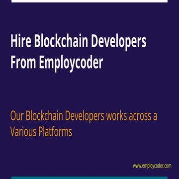 Hire blockchain  developers from employcoder