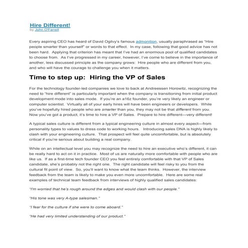 Hire Different, Hire Smart