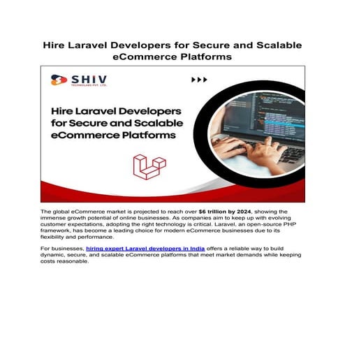 The Benefits of Hiring Laravel Developers for eCommerce Growth