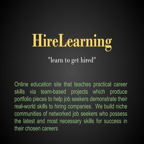Hire learning - learn to get hired