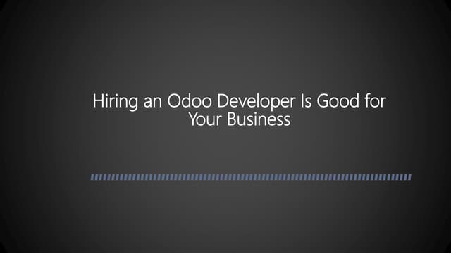 Hire odoo developer for business