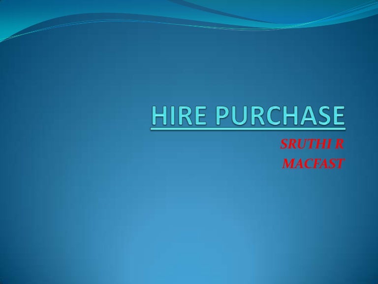 Hire purchase