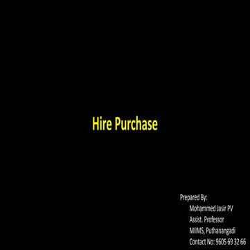 Hire Purchase