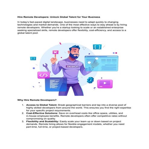 Hire Remote Developers to Scale Your Business Efficiently