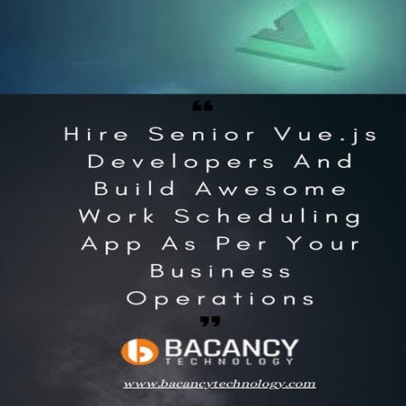 Hire senior vue.js developers and build awesome work scheduling app as per yo...
