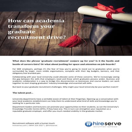 #FIRMday Oct 22nd London - Hireserve - How can academia transform your grad r...