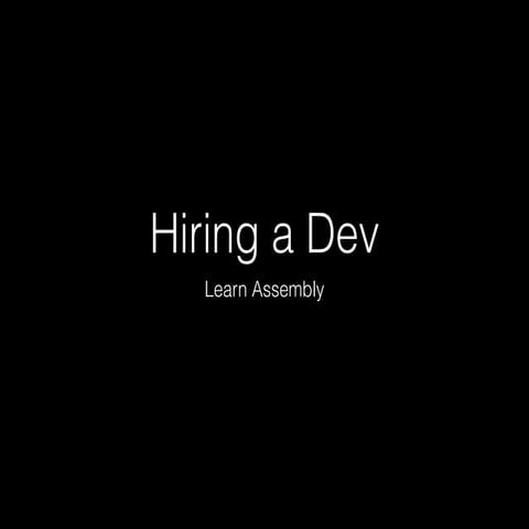 Hiring a dev