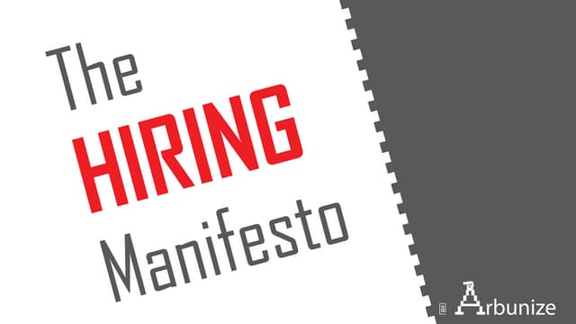 The #Hiring Manifesto