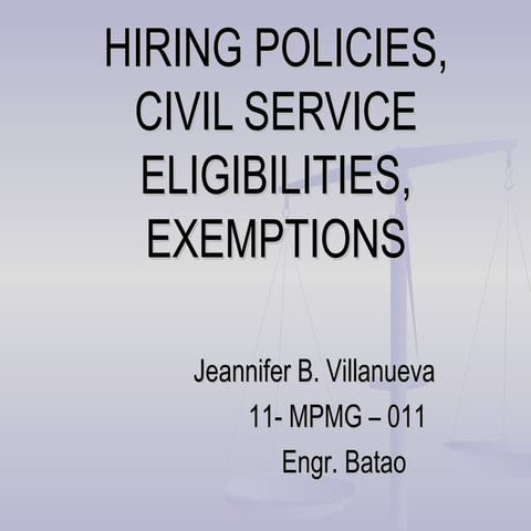 Hiring policies