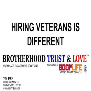 Hiring Veterans Is Different: The Real Reasons and What You Can Do About Them