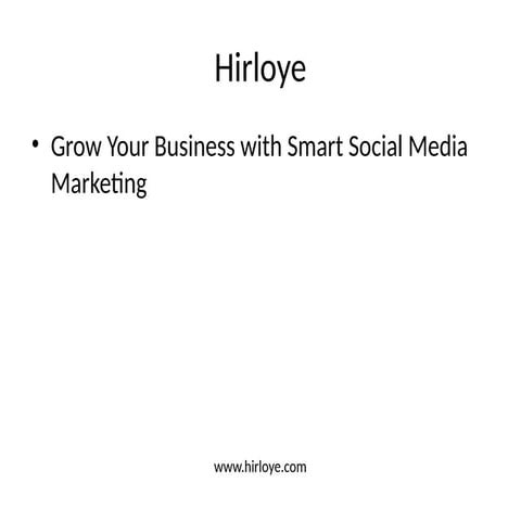 Grow Your Business with Smart Social Media Marketing Strategies | PPTX
