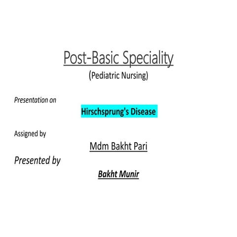 Hirschsprung's disease