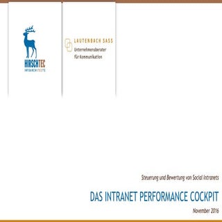 Das Intranet Performance Cockpit