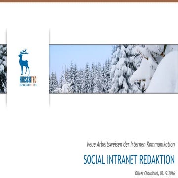 Social Intranet Redaktion