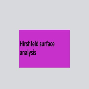 Comprehensive Guide to Hirshfeld Surface Analysis Using Crystal ...