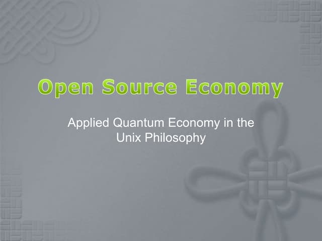 Open source economy v.1.1