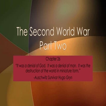 His 102 chapter 26 the second world war part ii