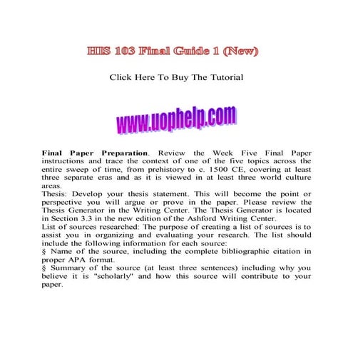 His 103 final guide 1