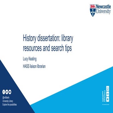 Library resources and search tips: History dissertation