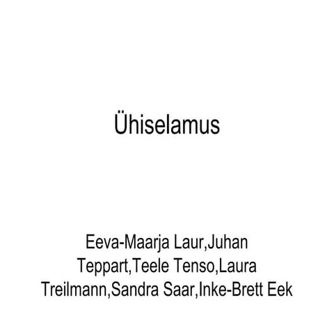 Uusnurk: Ühiselamus / Shared experience