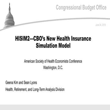 HISIM2—CBO’s New Health Insurance Simulation Model