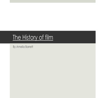 Hisotry of film